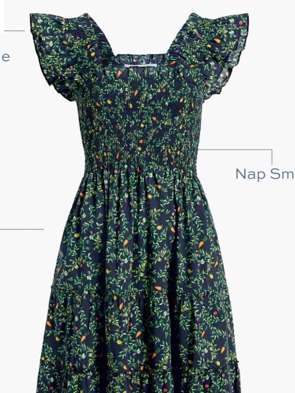 Hill House Floral Smocked Midi Dress